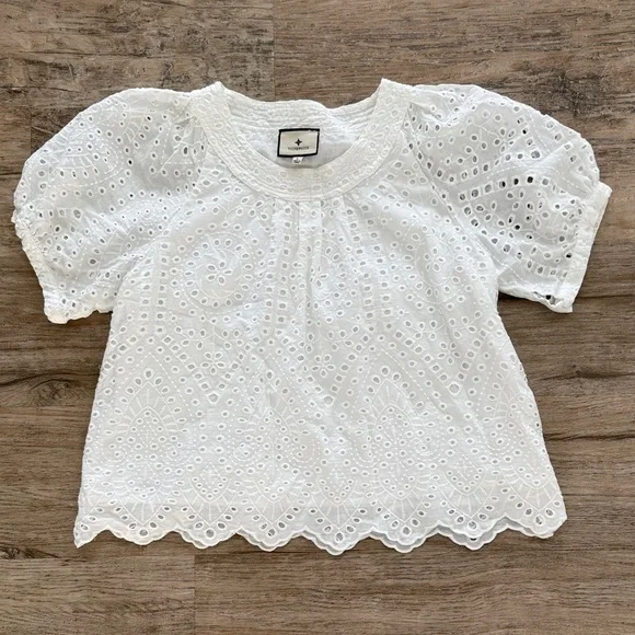 TUCKERNUCK White Eyelet Fontalina Blouse - Picture 4 of 9